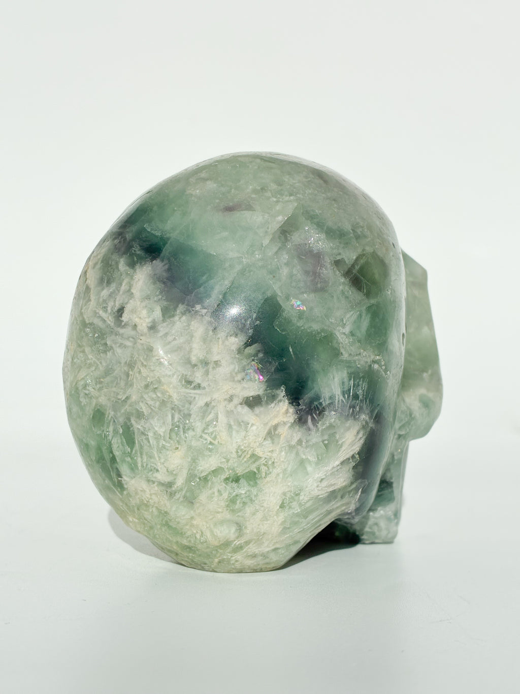 Feather Fluorite Skull