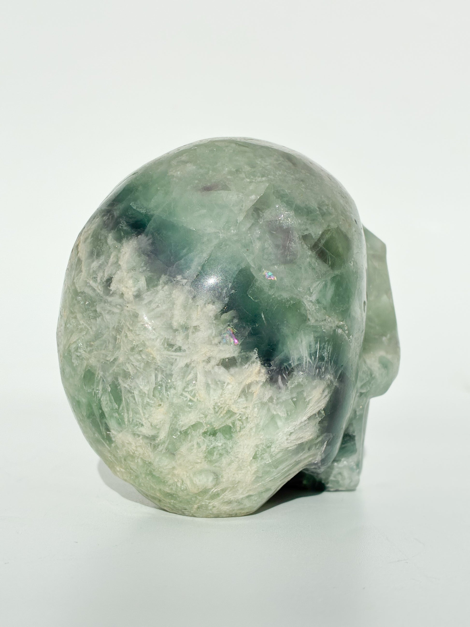 Feather Fluorite Skull