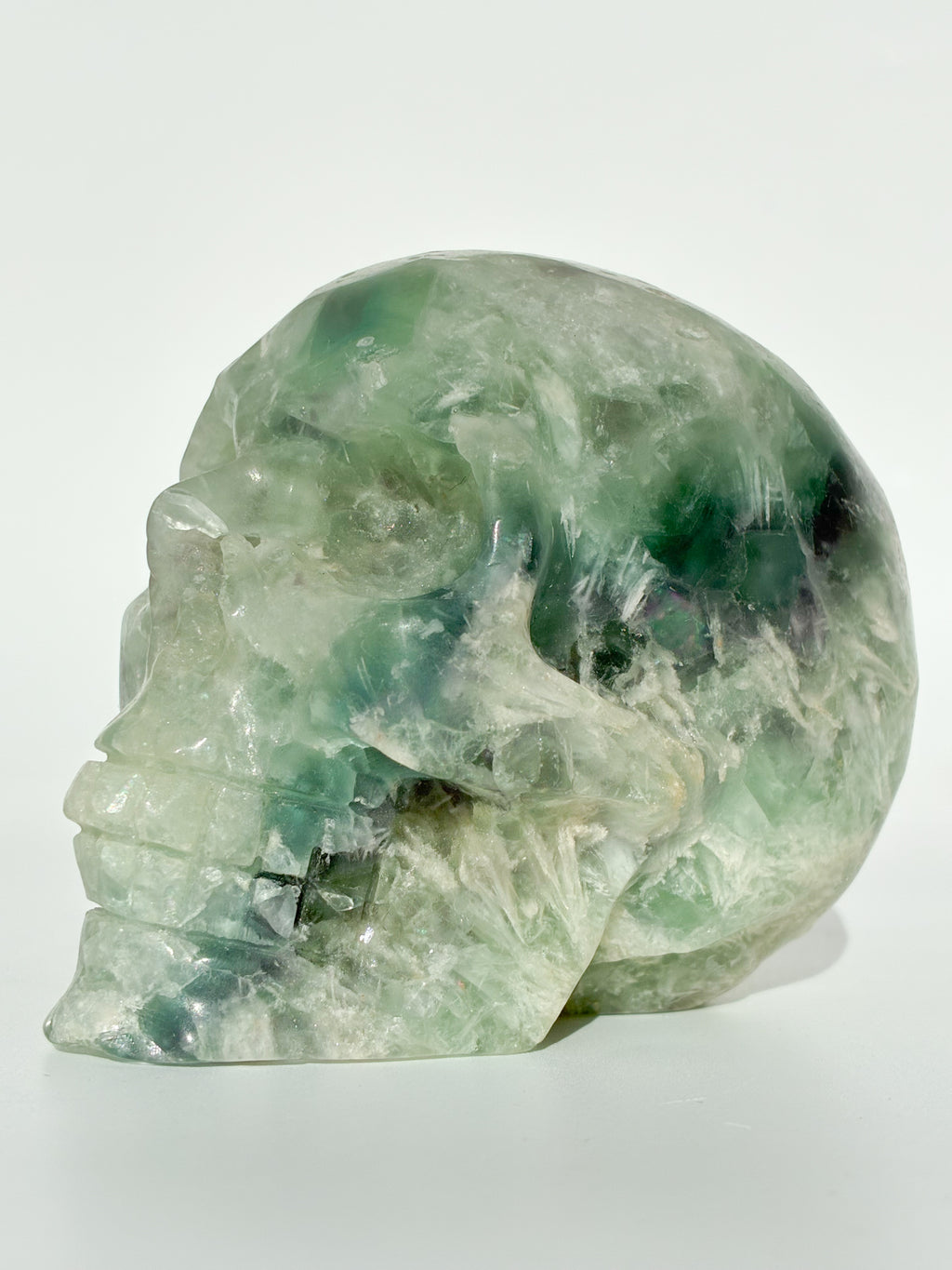 Feather Fluorite Skull