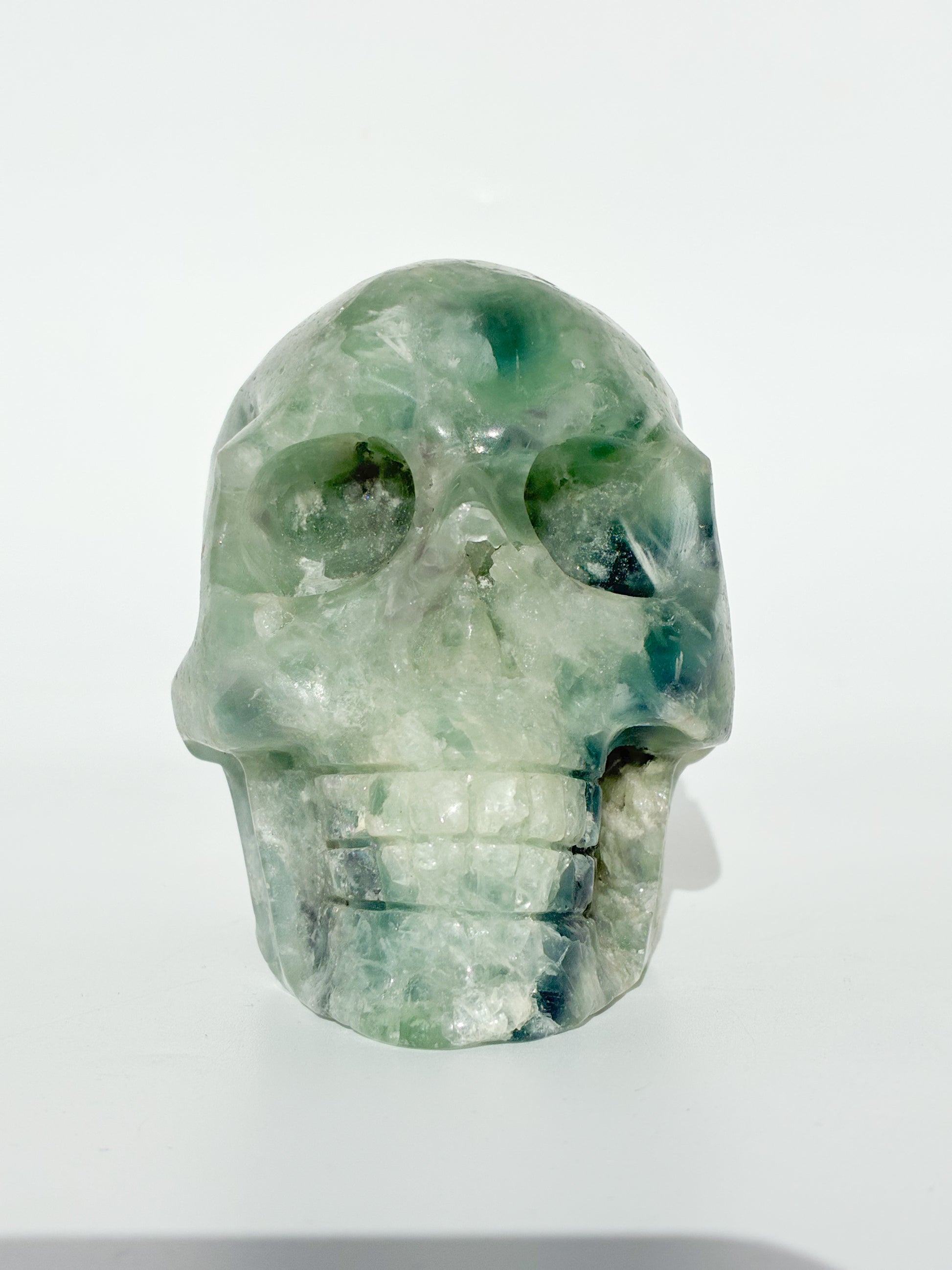 Feather Fluorite Skull